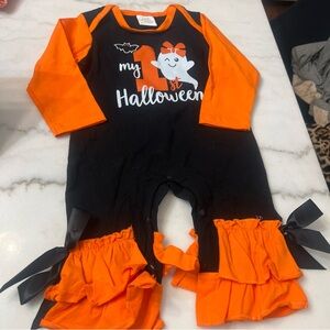 3-6 Months Baby Girl My First Halloween Bell Bottoms One Piece Bodysuit
